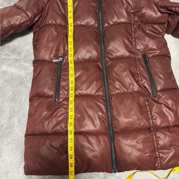 French Connection Burgundy Jacket Water Repellant Puffer Jacket Size Small - Picture 6 of 7